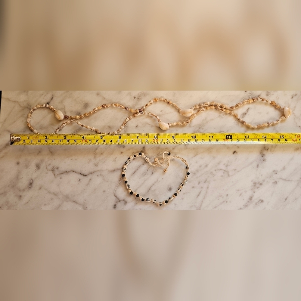 Elegant Cream Beaded Necklace and Bracelet Set​​​